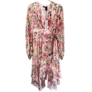JayGodfrey Midi Dress Multicolored Floral Wrap